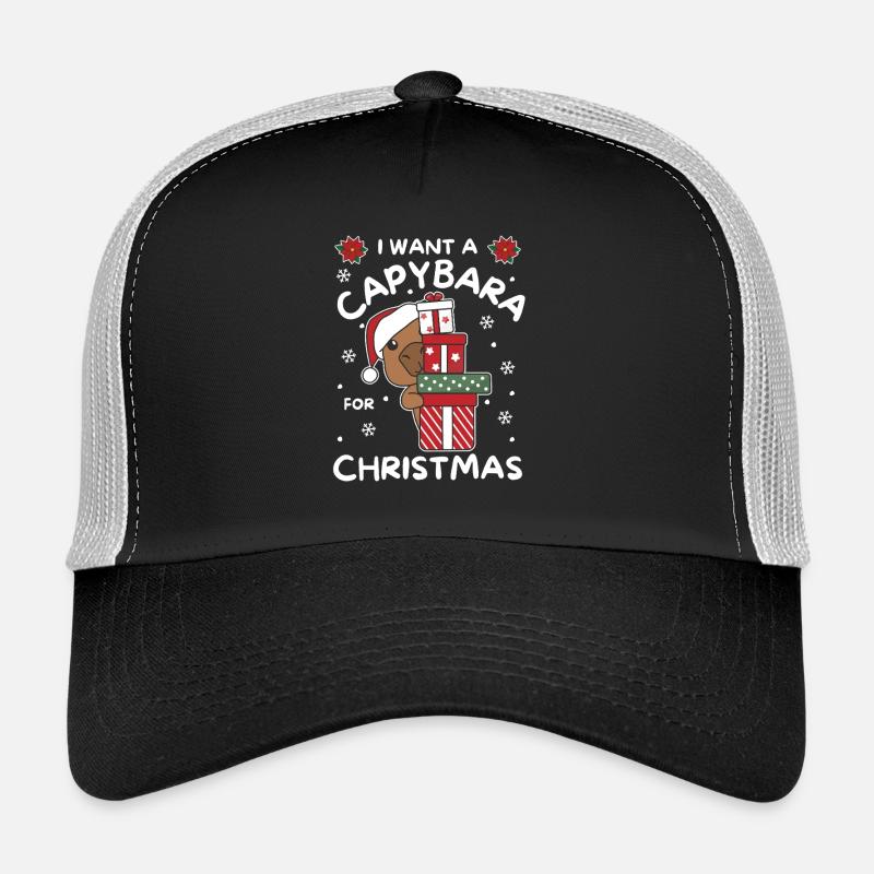Ich will ein Capybara zu Weihnachten süße Tiere Trucker Cap