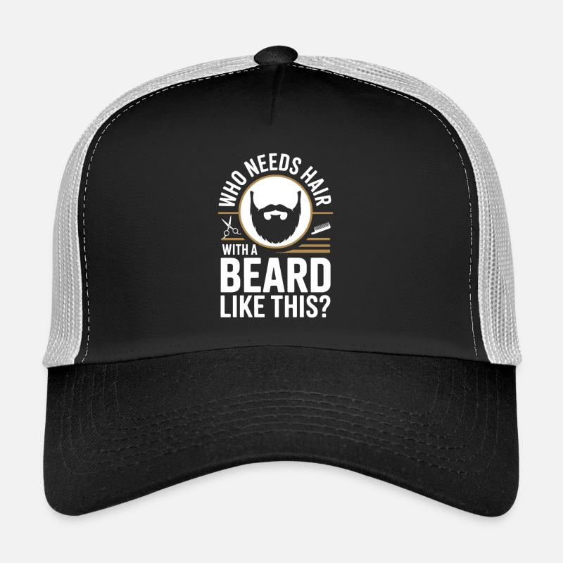 Who Needs Hair With A Beard Like This Bart Glatze Trucker Cap