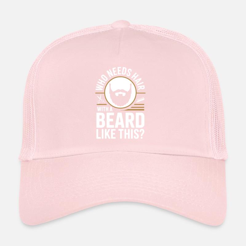 Who Needs Hair With A Beard Like This Bart Glatze Trucker Cap
