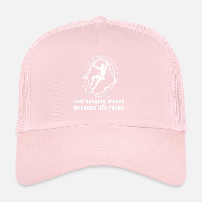 Life Rocks Bouldering Climbing Fun Design Trucker Cap