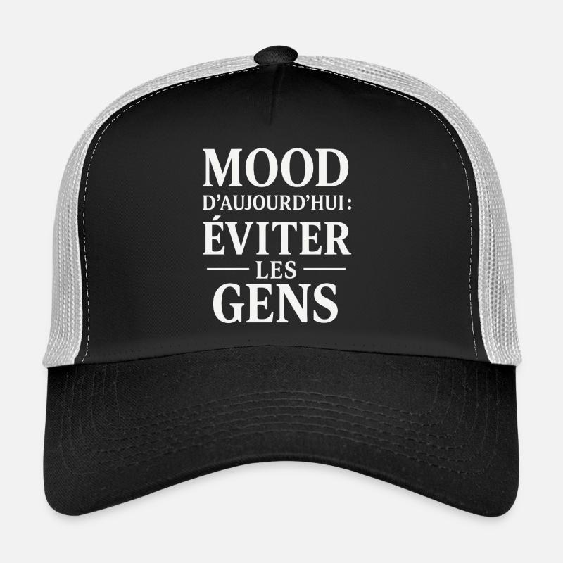 Today's mood: avoid people - Trucker Cap - black/stone grey