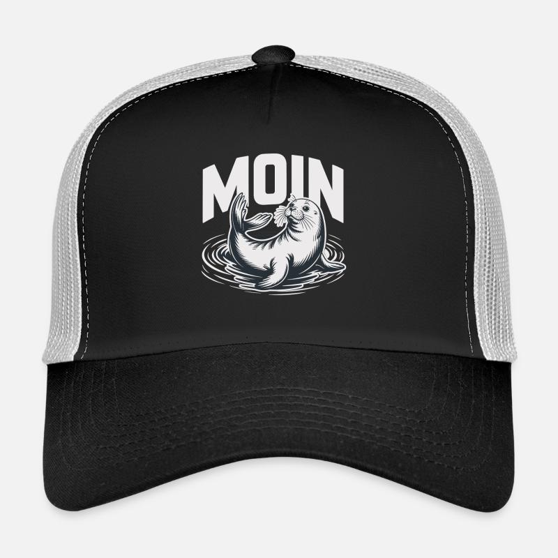 Seehund Robbe Ostsee Nordsee Moin Trucker Cap
