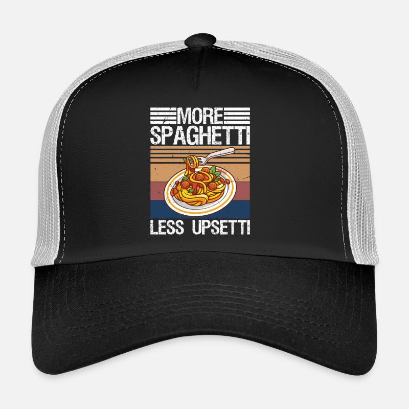 More Spaghetti Less Upsetti Pasta Lover - Trucker Cap - black/stone grey