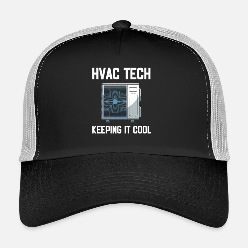 HVAC Tech Keeping It Cool Saying Technician Trucker Cap