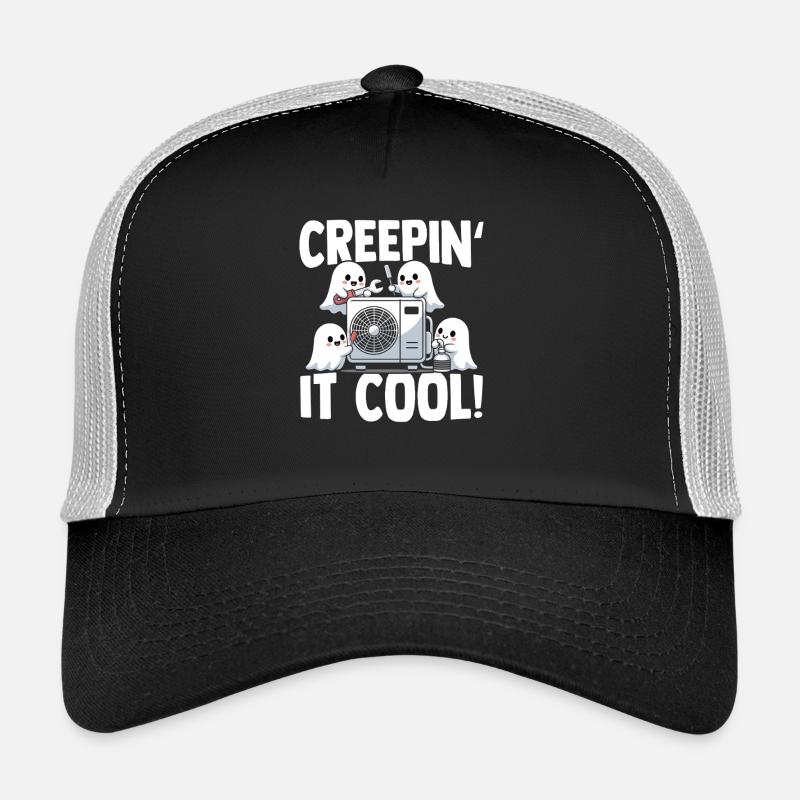 Gruseliger HVAC Geist Geschenk Klima Techniker Trucker Cap