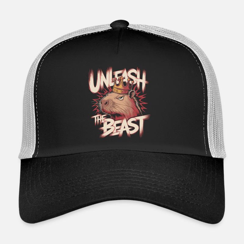 Le roi Capybara Libérez la Bête Design Casquette trucker 