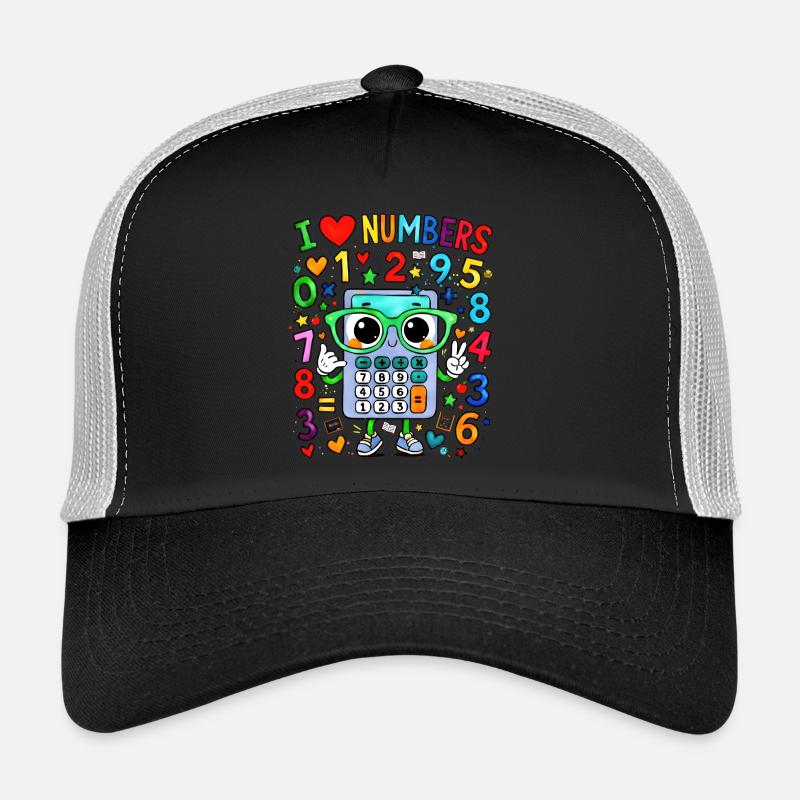 I Love Numbers Calculator - Trucker Cap - Schwarz/Steingrau