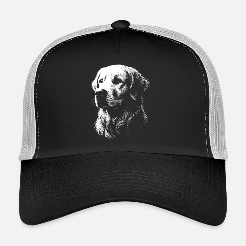 Porträt eines Golden Retrievers Trucker Cap