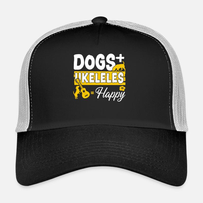Hawaiian Ukulele Uke Dogs + Trucker Cap