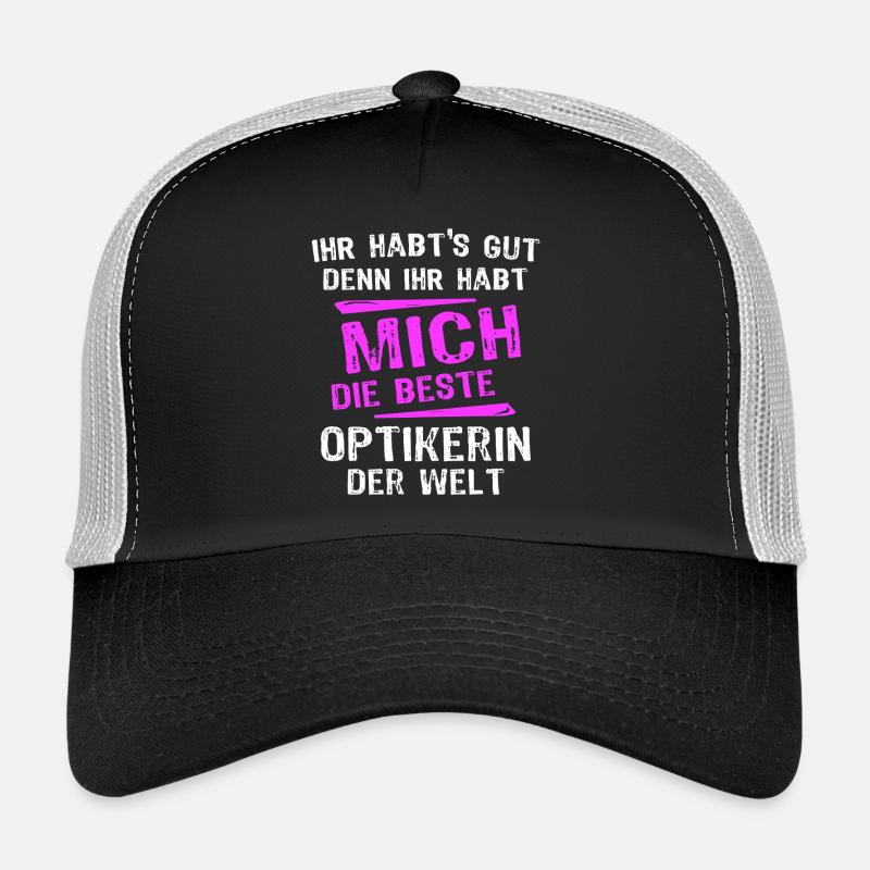 Opticien Spruch - Casquette trucker  - noir/gris pierre