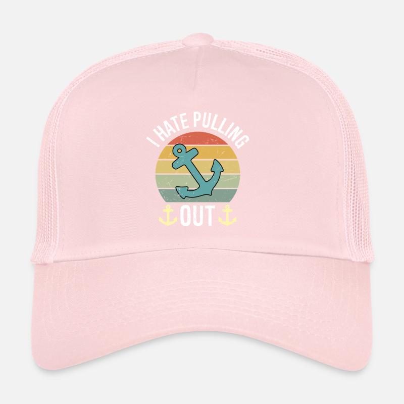 Je déteste sortir Retro Bateau de pêche Casquette trucker 