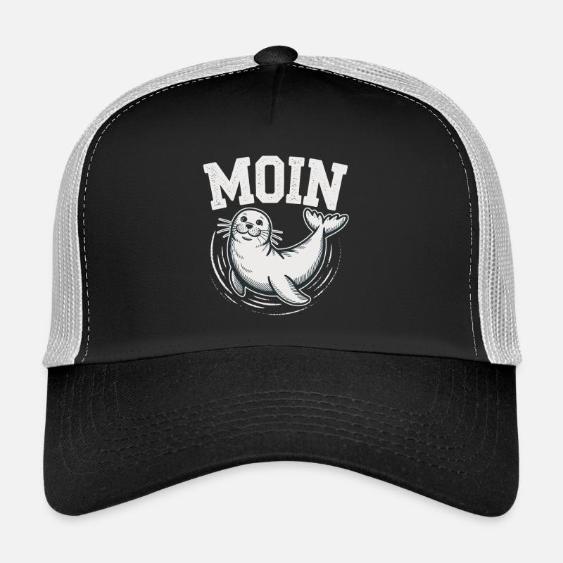 Seehund Robbe Ostsee Nordsee Moin Trucker Cap