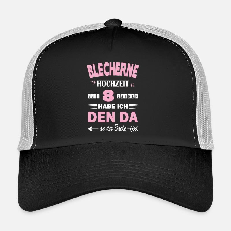 Tin Wedding 8 anniversaire de mariage Épouse Casquette trucker 