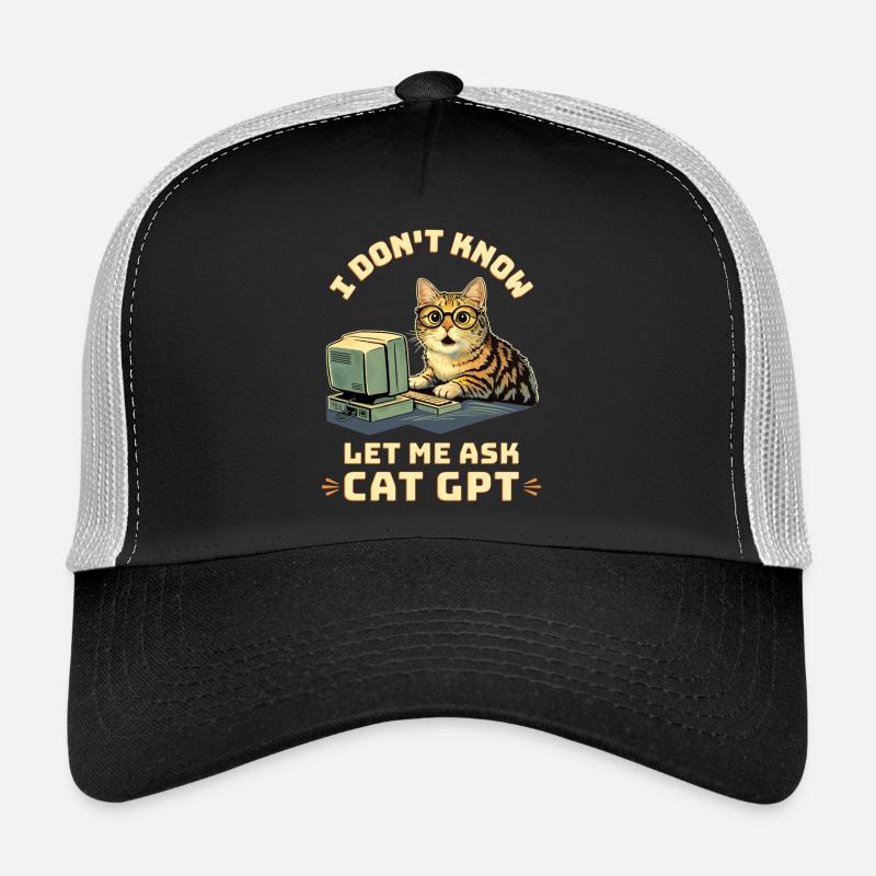IA drôle de Cat GPT Casquette trucker 