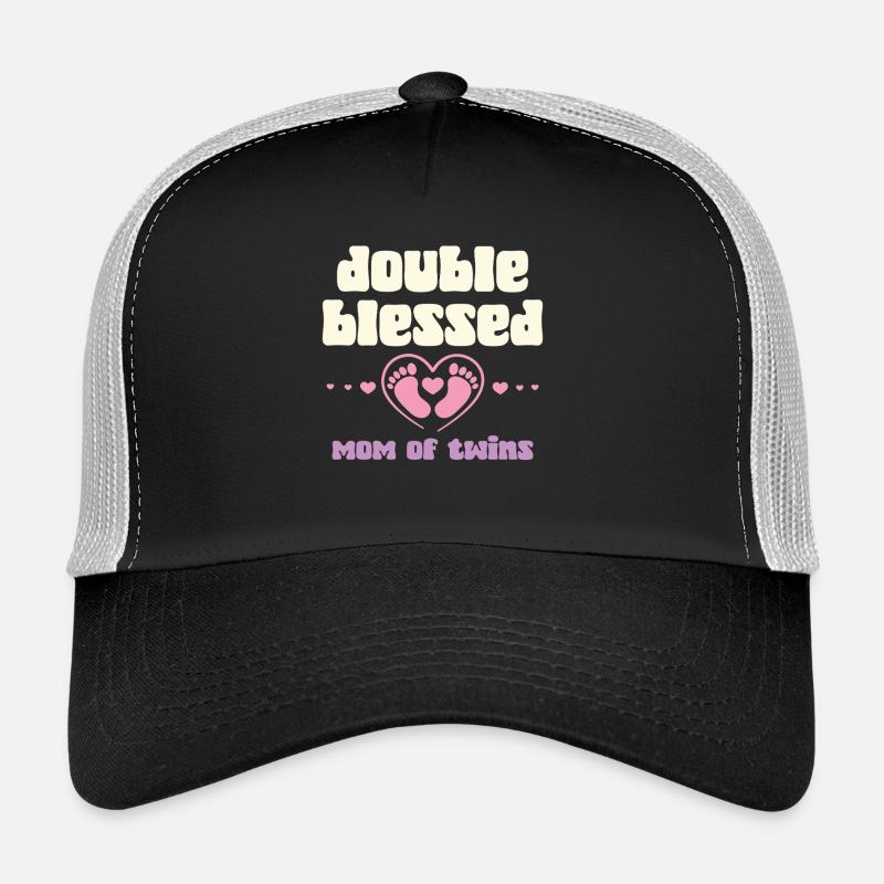 Doppelt gesegnet Zwillingsmama Trucker Cap