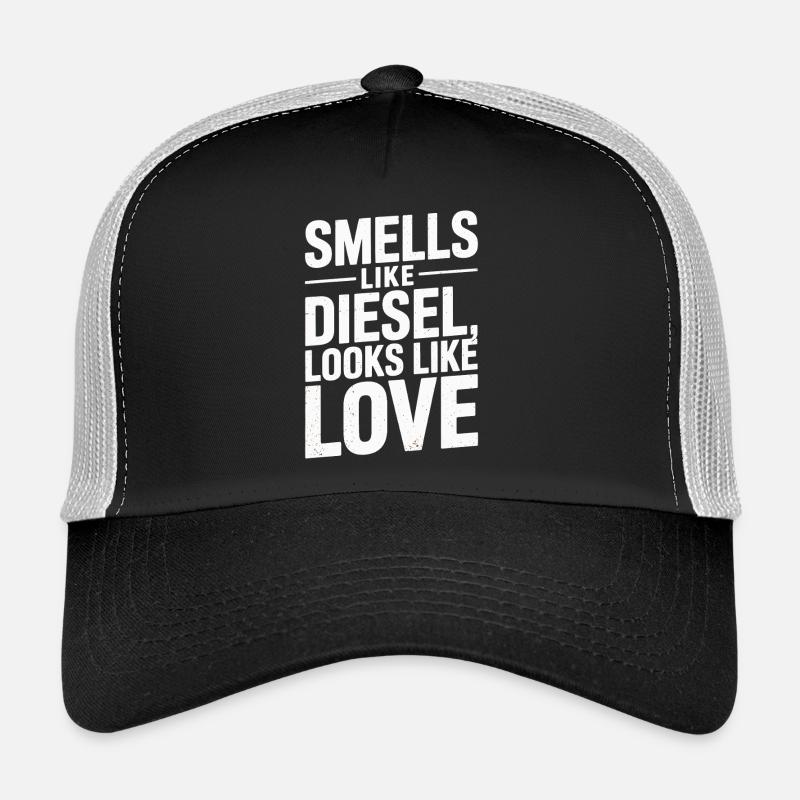 Ça sent le diesel On dirait de l’amour Casquette trucker 