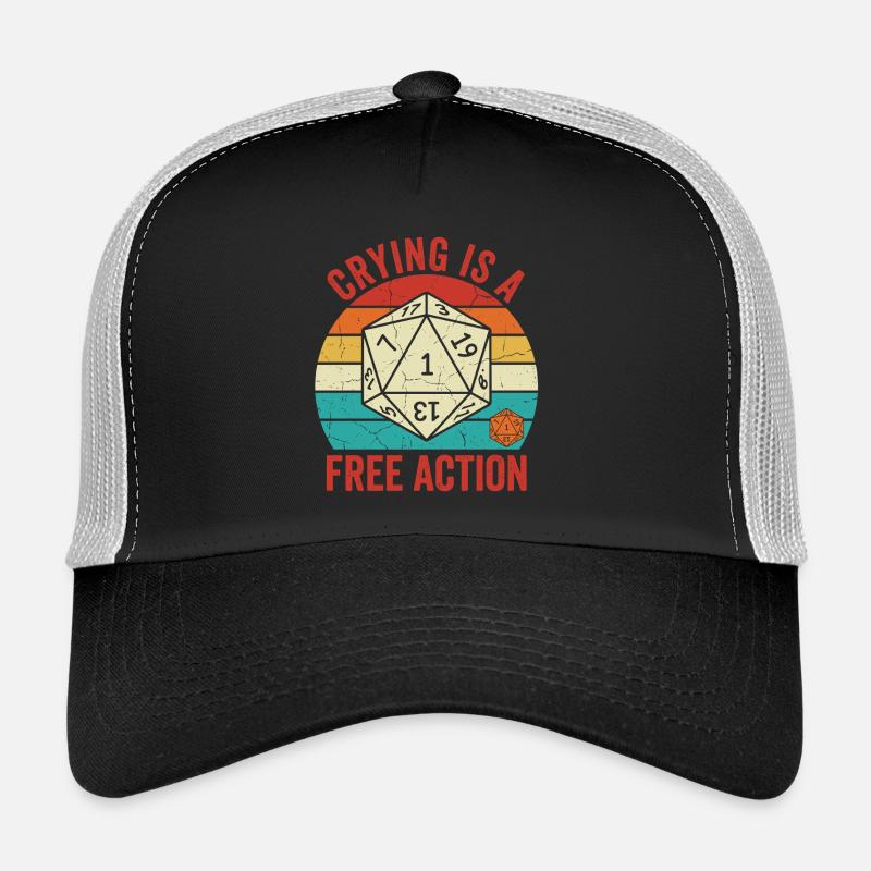 Pleurer est une action gratuite – Conception de jeux de rôle sur table Casquette trucker 