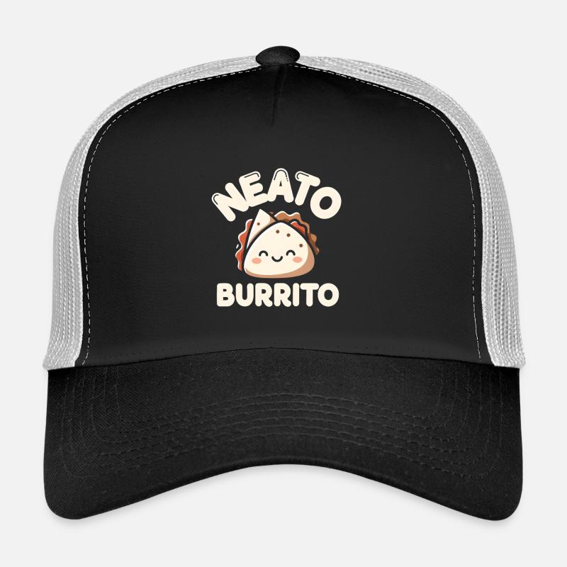 Neato Burrito Jeu de mots mignon sur la nourriture Casquette trucker 