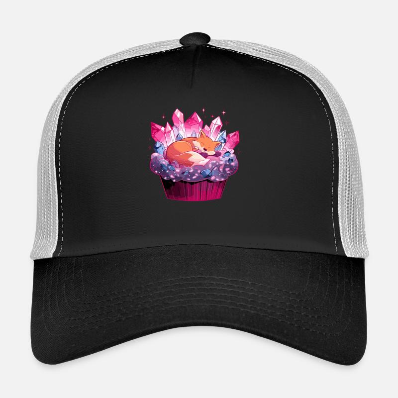 Kuschelfuchs in Kristallcupcake Trucker Cap