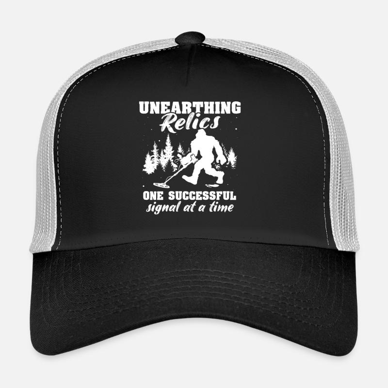Pêche à la terre de sasquatch - Casquette trucker  - noir/gris pierre