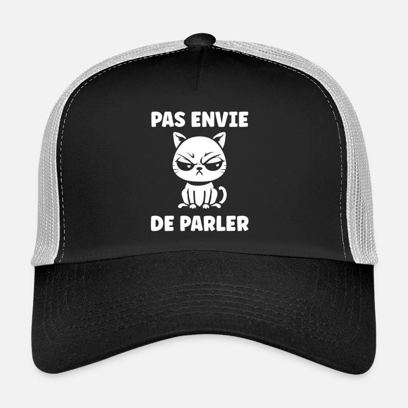 Chat grognon pas envie de parler Trucker Cap