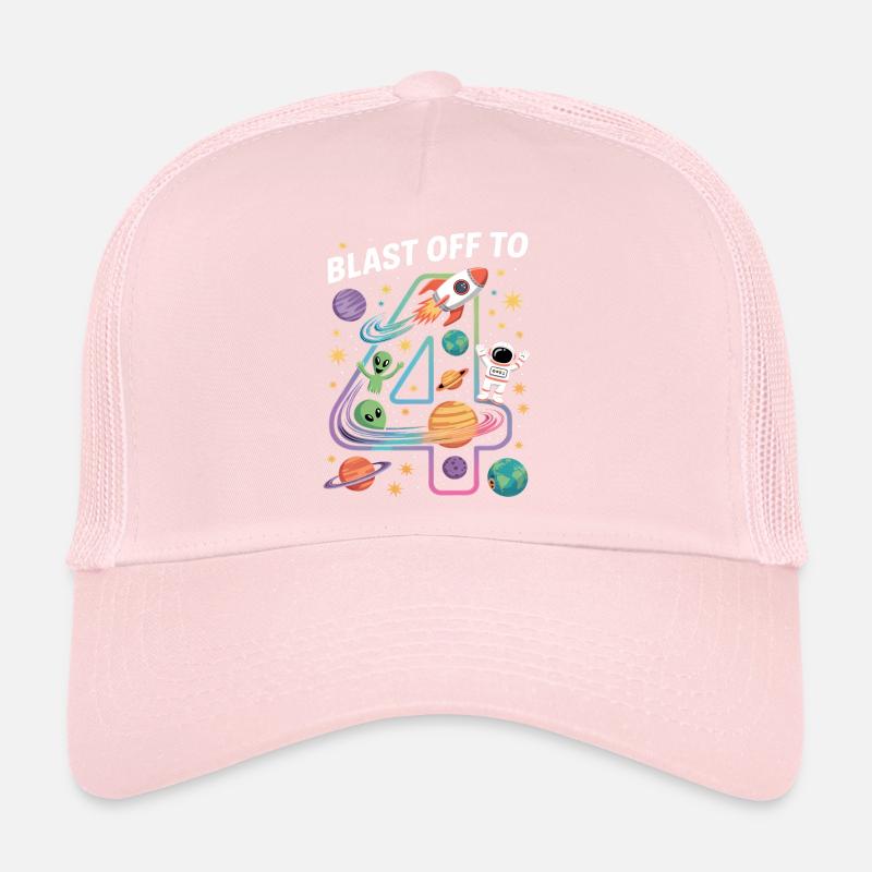 Abflug ins Weltall 4. Geburtstag Kindergeburtstag Trucker Cap