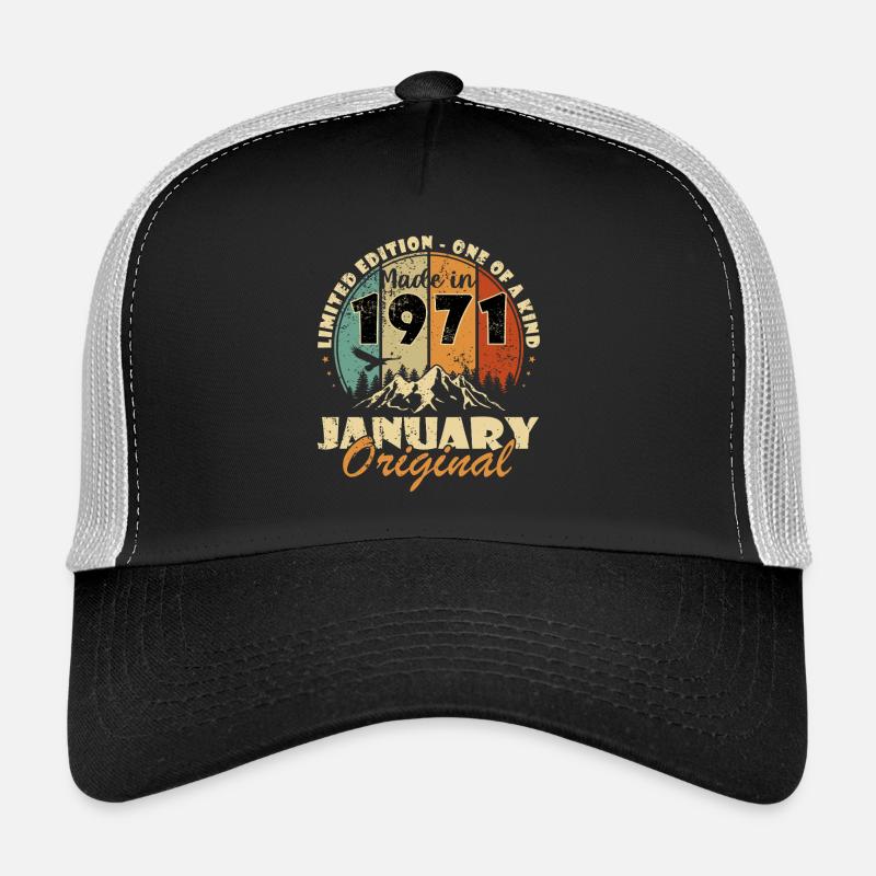 Janvier Original 1971 Édition limitée - Casquette trucker  - noir/gris pierre