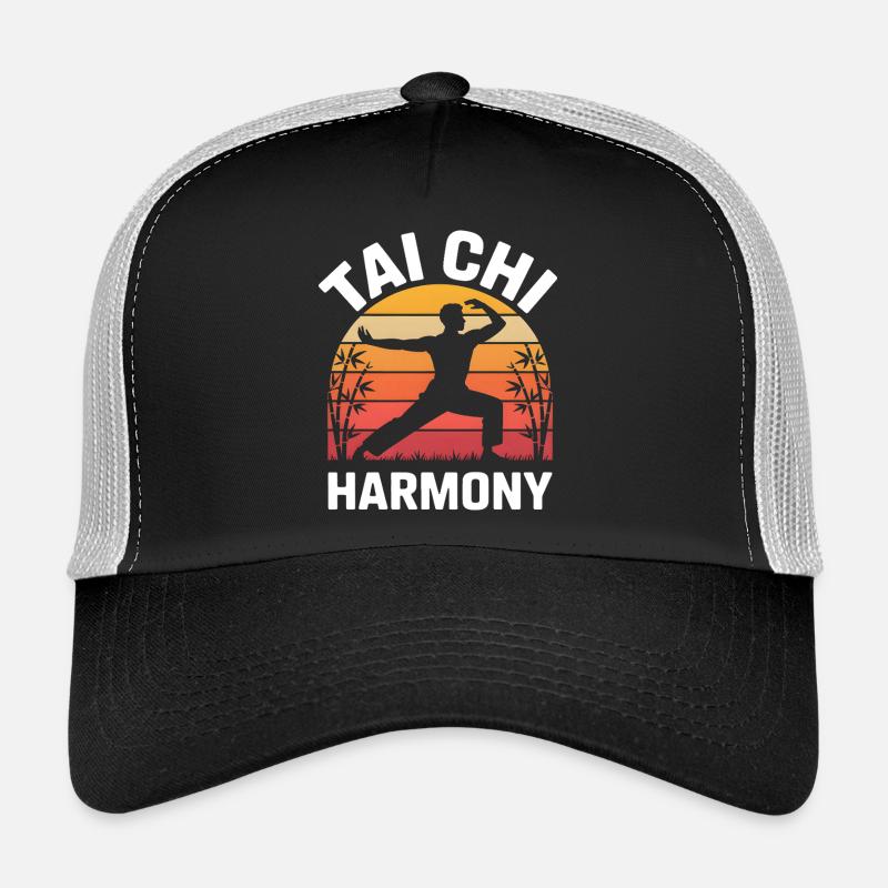Harmonie du Tai Chi – Coucher de soleil et équilibre Casquette trucker 
