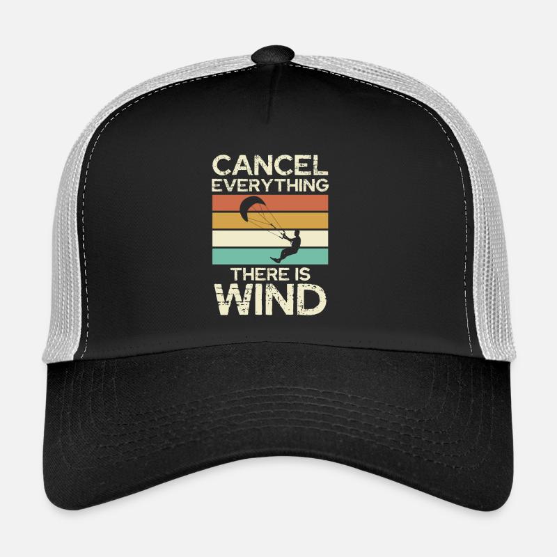 Cancel Everything There Is Wind - Trucker Cap - Schwarz/Steingrau