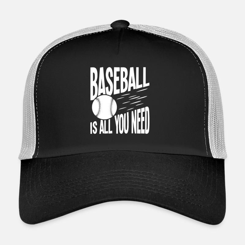 Baseball is all you need - Trucker Cap - black/stone grey