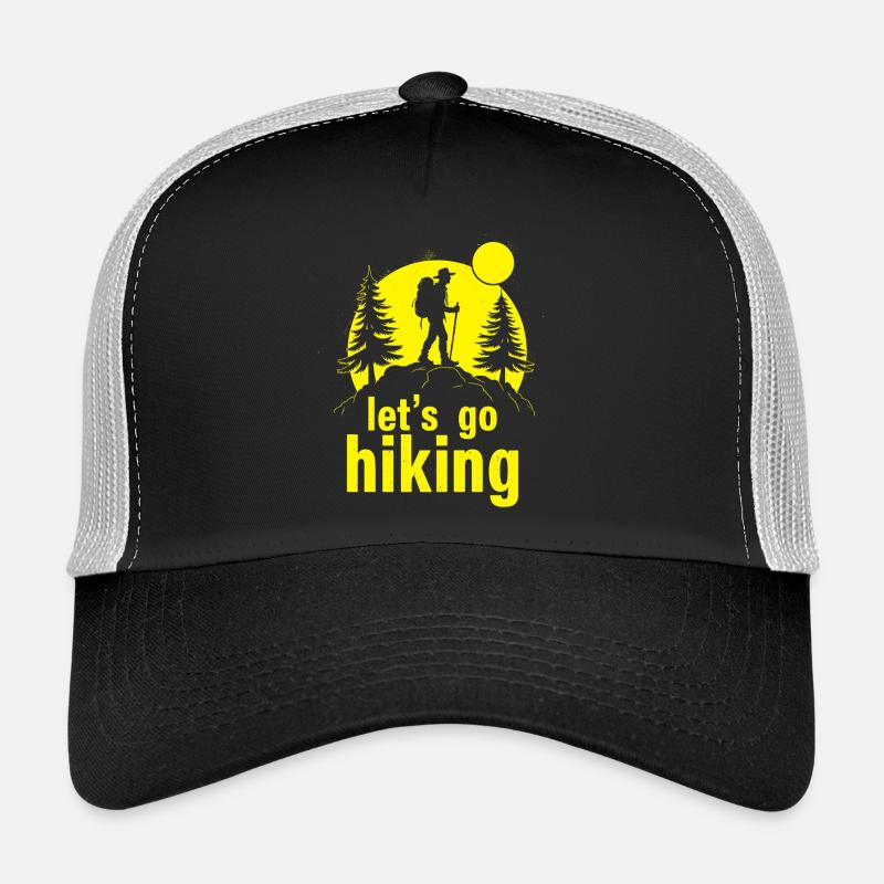Allons randonner silhouette de randonneur alpiniste Casquette trucker 