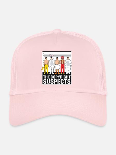 the copyright suspects - Casquette trucker  - rose pâle - Devant