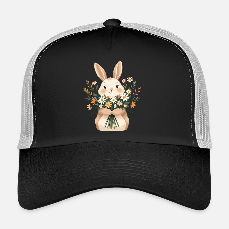 Bunny with spring bouquet Trucker Cap