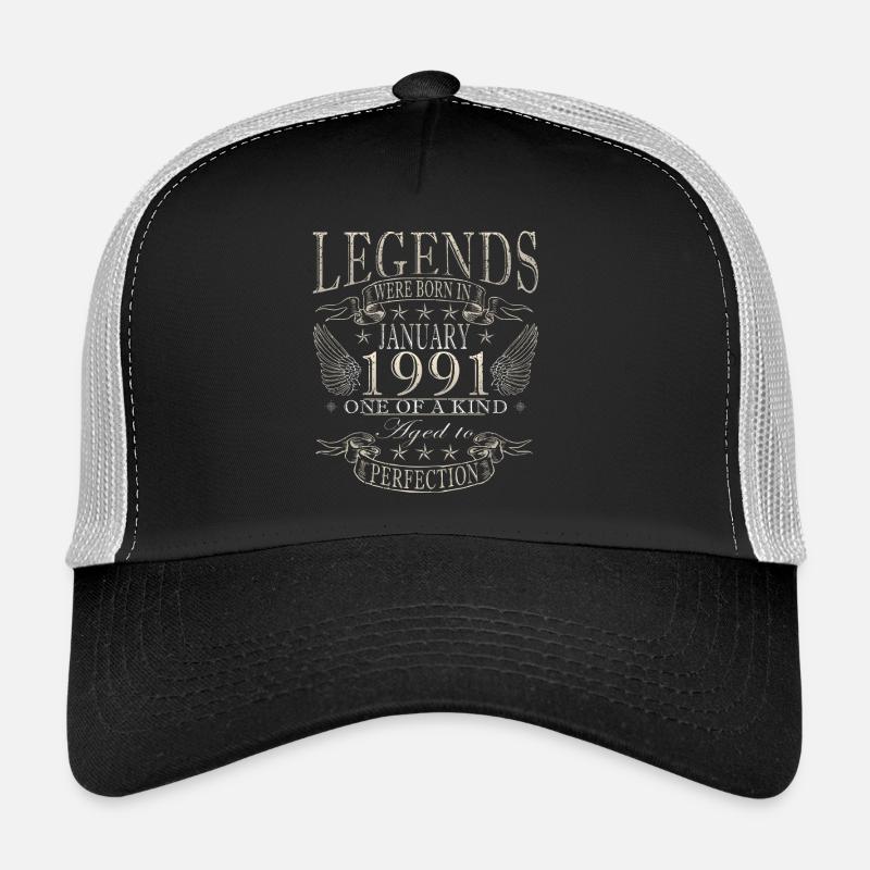 35e anniversaire Millésime de janvier 1991 Casquette trucker 