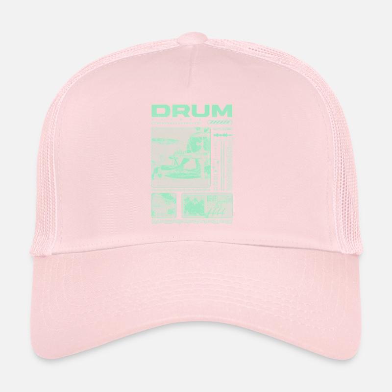 Rock Drummer Drum Player Streetwear Trucker Cap