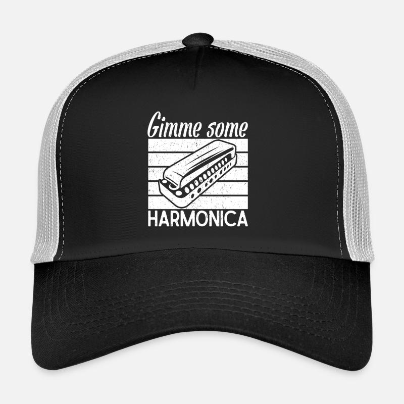 Musicien d’harmonica Donne-moi un peu d’harmonica Casquette trucker 