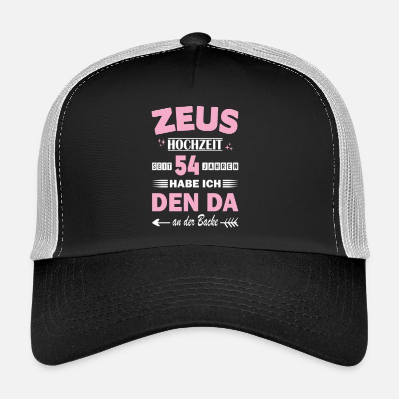 54 Years Relationship Anniversary Wedding Anniversary Trucker Cap