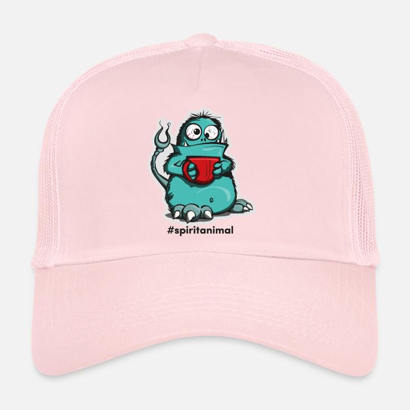 Monstre du café dans un style de bande dessinée Casquette trucker 