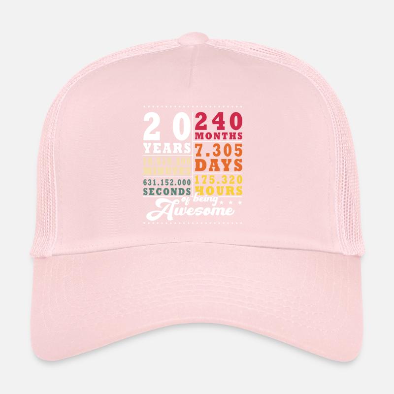 20th Birthday - Wedding Anniversary, Anniversary Trucker Cap