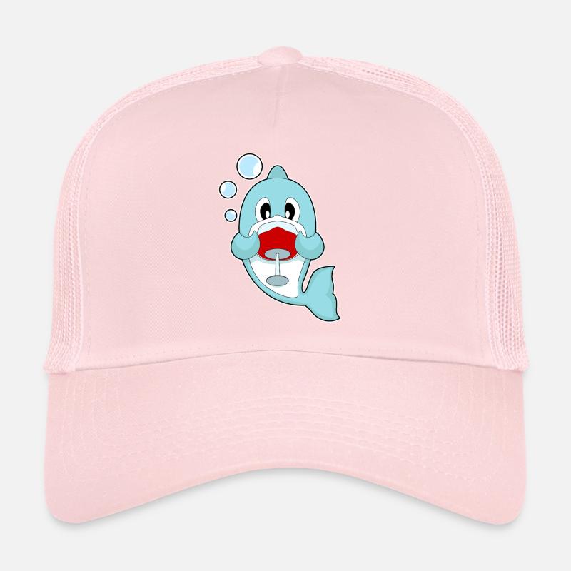 Dolphin Red Wine Trucker Cap