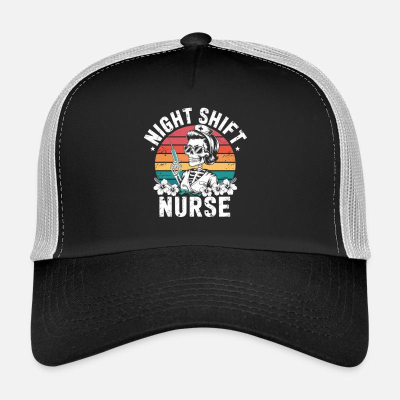 Nacht Schicht Krankenschwester Retro Trucker Cap