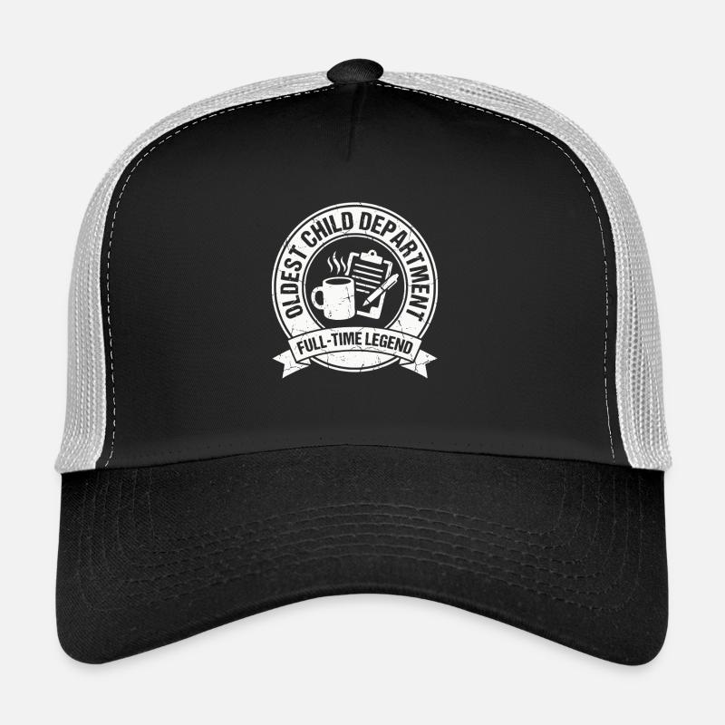  Oldest Child Department Full Time Legend Sibling Trucker Cap