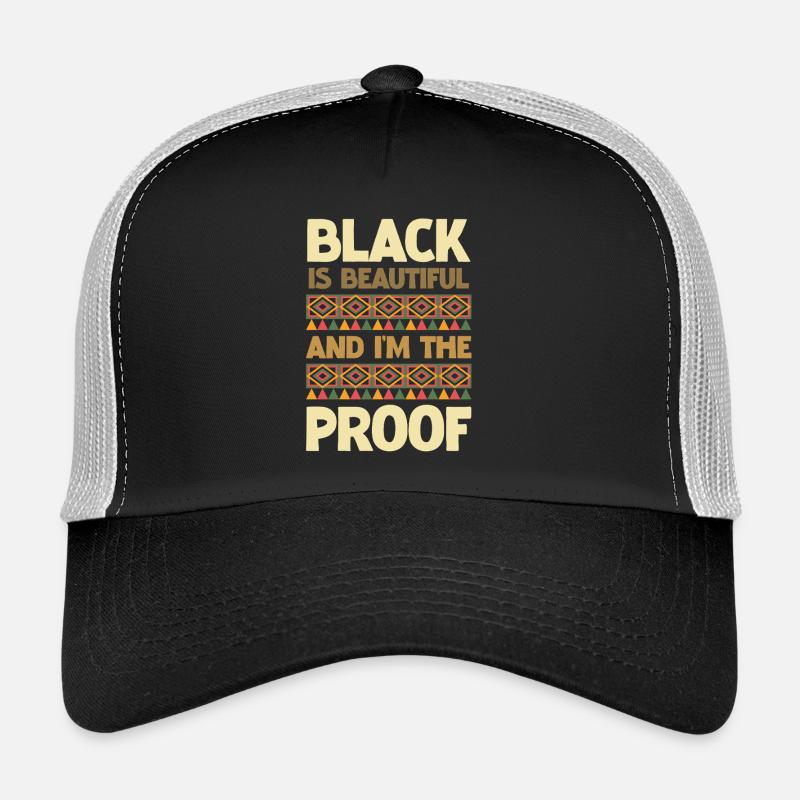 Le noir est beau, j’en suis la preuve. Casquette trucker 
