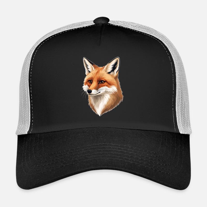 Illustration de tête de renard : tons chauds de la nature Casquette trucker 