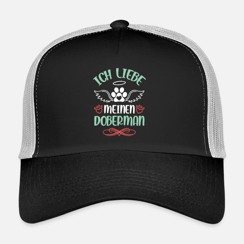 Doberman Love with Wings Trucker Cap