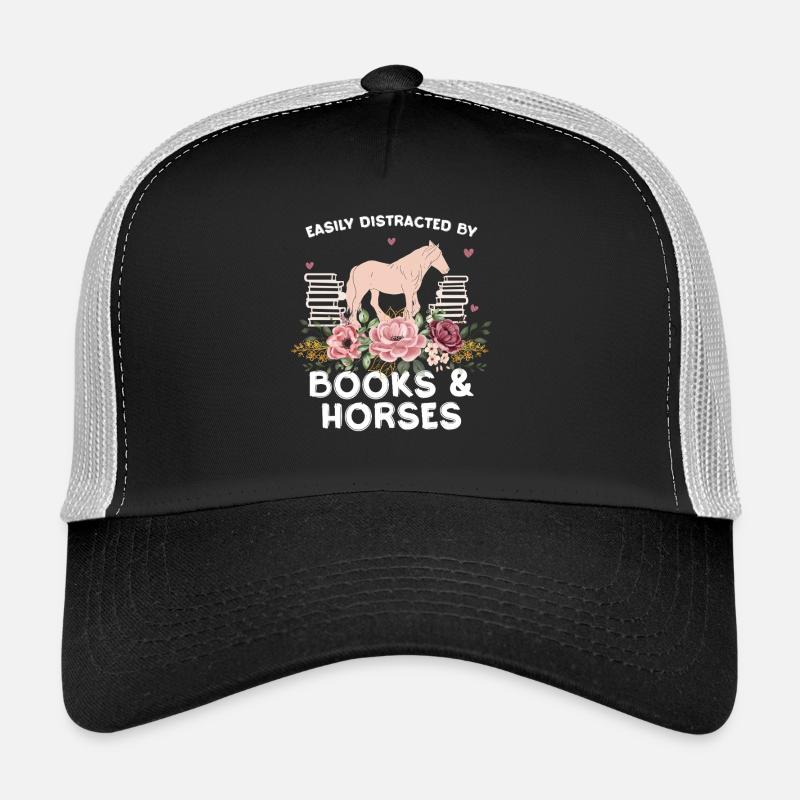 Pferd & Blumen: Bücherliebe Trucker Cap