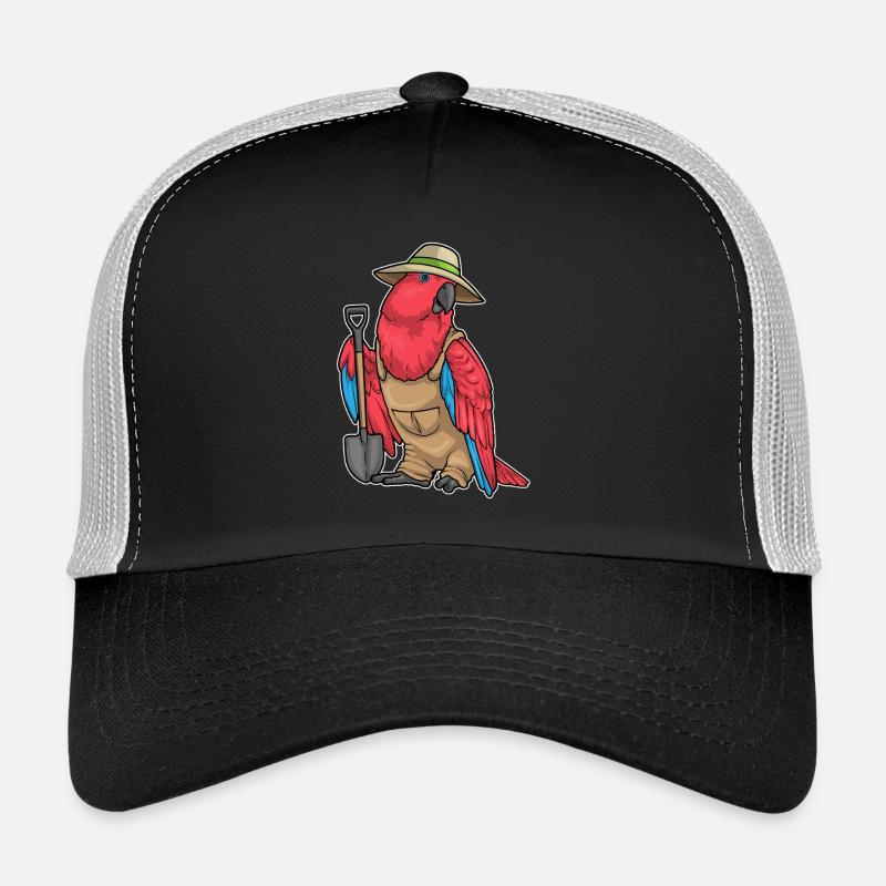 Papagei Gärtner Schaufel Garten Trucker Cap