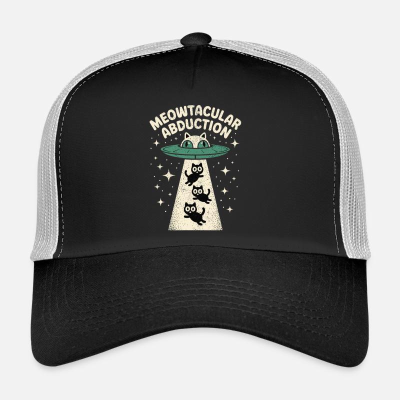 Funny Cat Alien Abduction  Trucker Cap