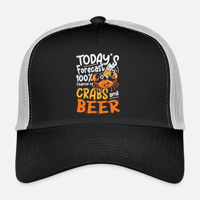 Conception de prédiction pour crabes et bières Casquette trucker 