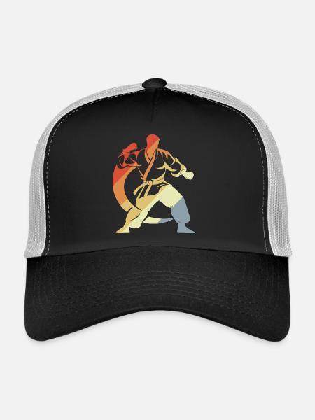 Karateka Sketch - Trucker Cap - black/stone grey - Front